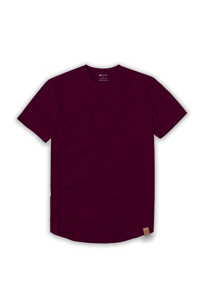 IVAR® Luxeknit Maroon shirt (Curved Hem design)