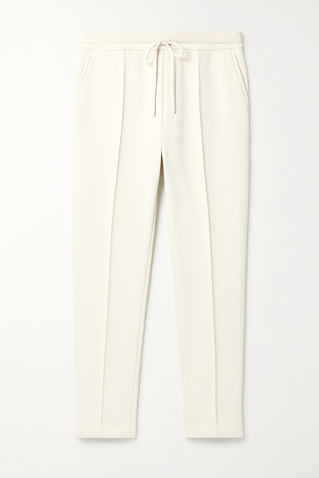 IVAR® Milky White Stapered Knitted Pants