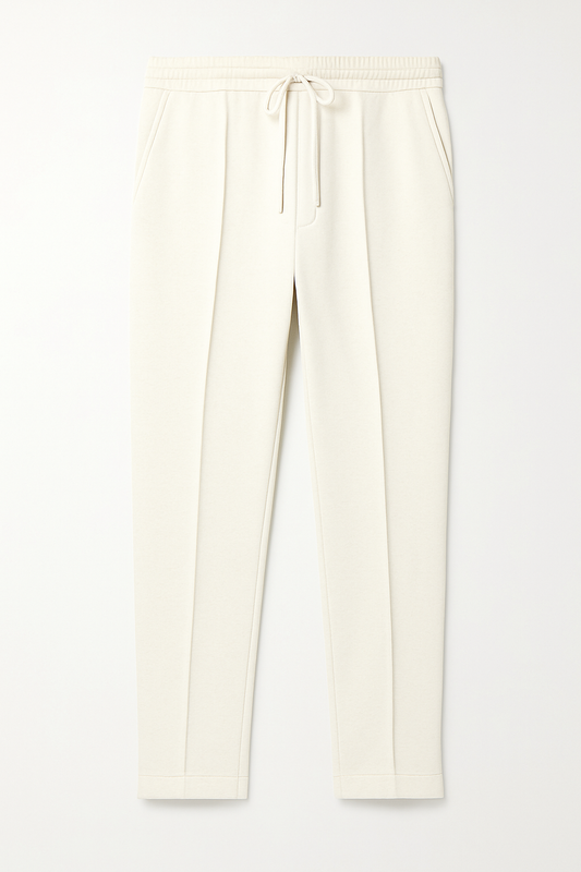 IVAR® Milky White Stapered Knitted Pants
