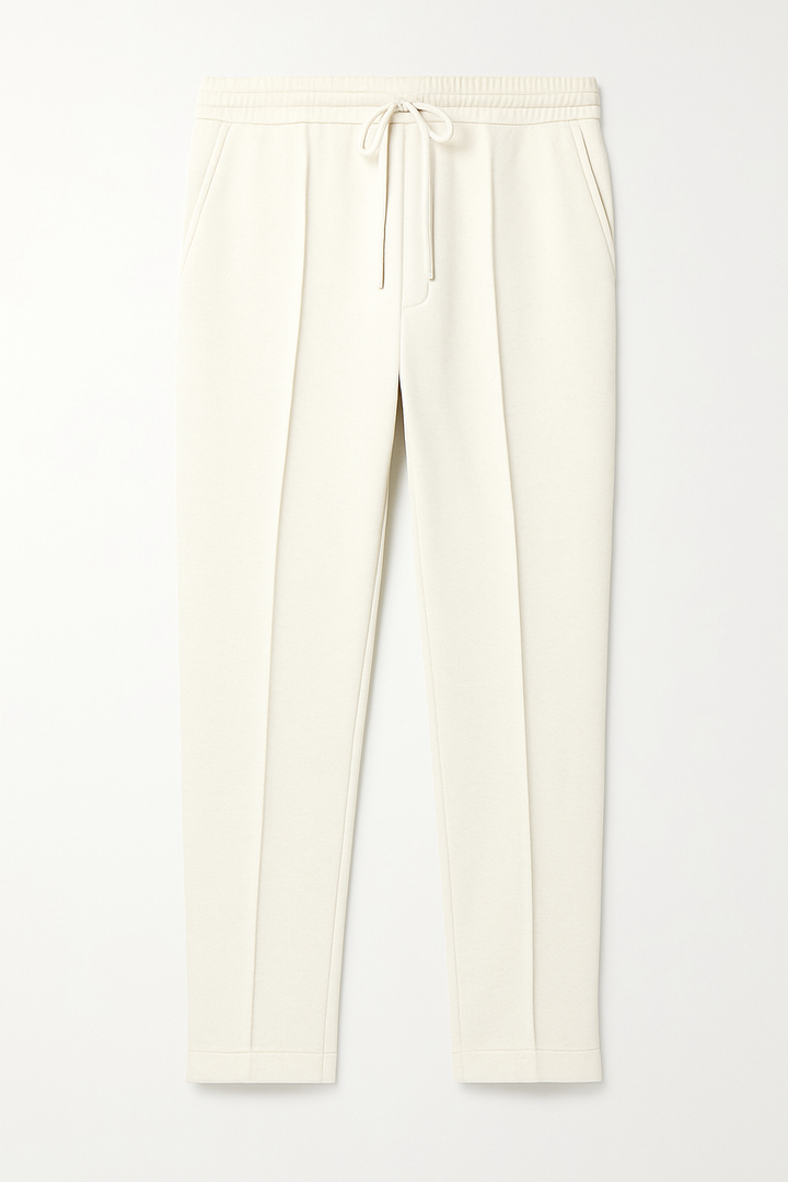 IVAR® Milky White Stapered Knitted Pants