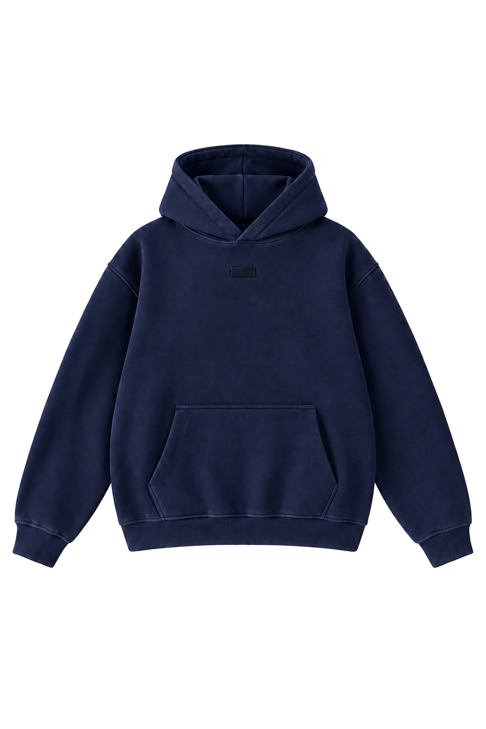 IVAR Navy NYC Hoodie, flat lay front view