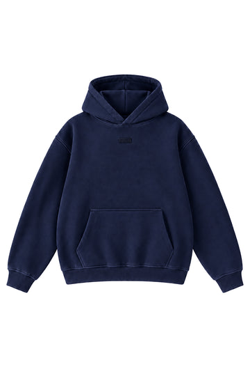 IVAR Navy NYC Hoodie, flat lay front view