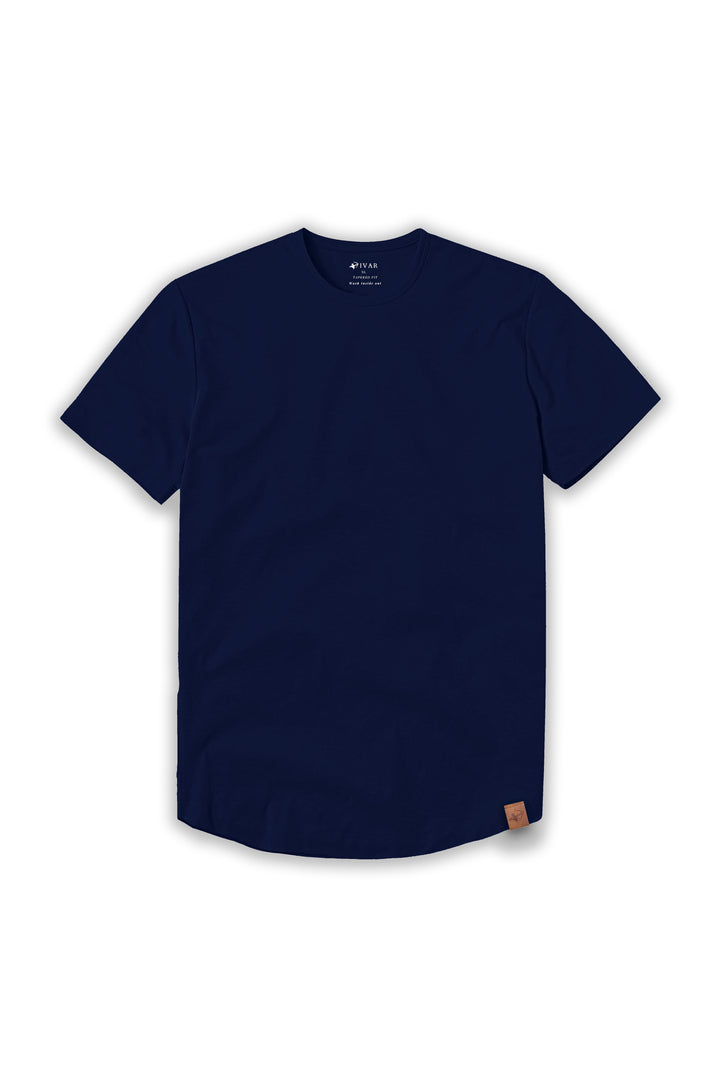 IVAR® Luxeknit Navy shirt (Curved Hem design)