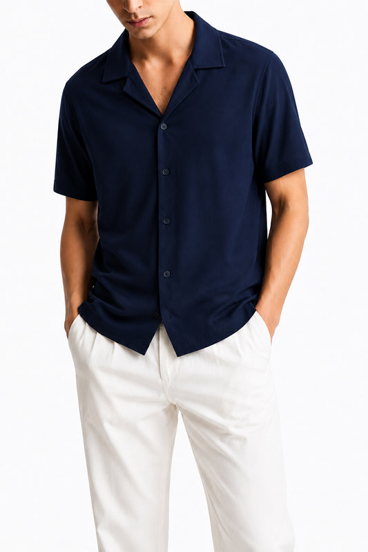 IVAR® Navy Light Scuba Cuban Shirt