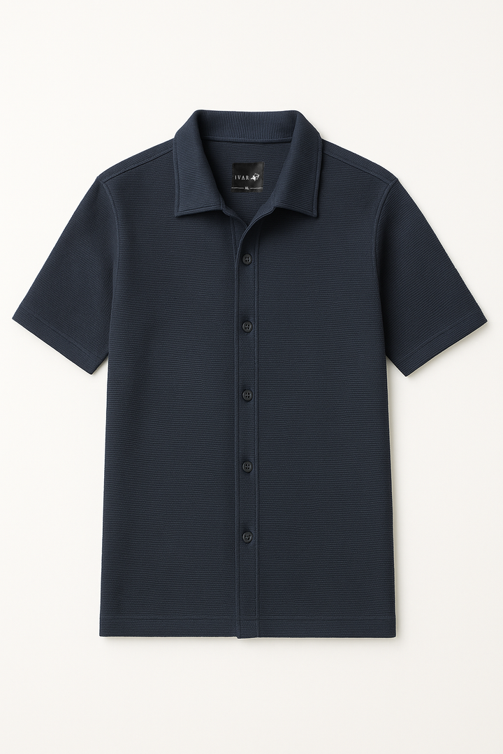 IVAR® Navy Ribbed Shirt