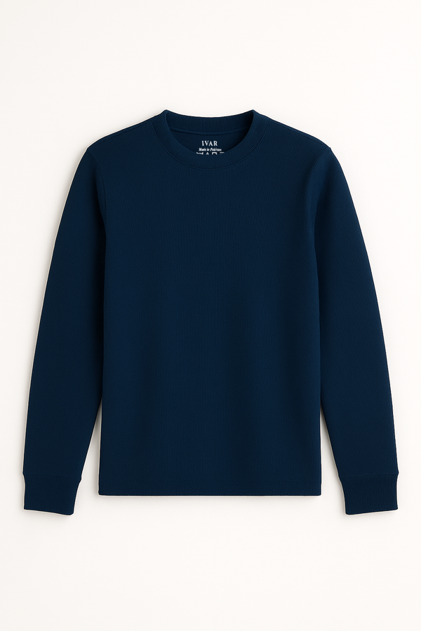 IVAR® Navy Textured Sweatshirt