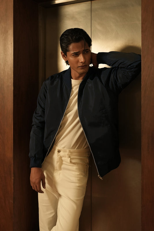 IVAR® Navy Windshell Bomber Jacket