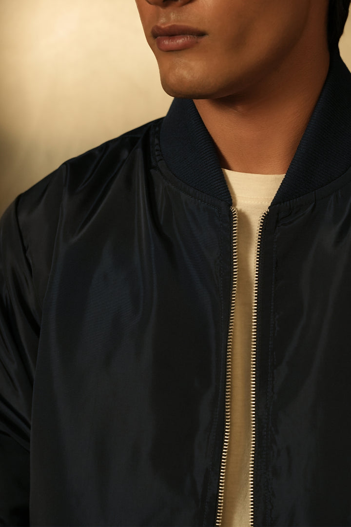 IVAR® Navy Windshell Bomber Jacket