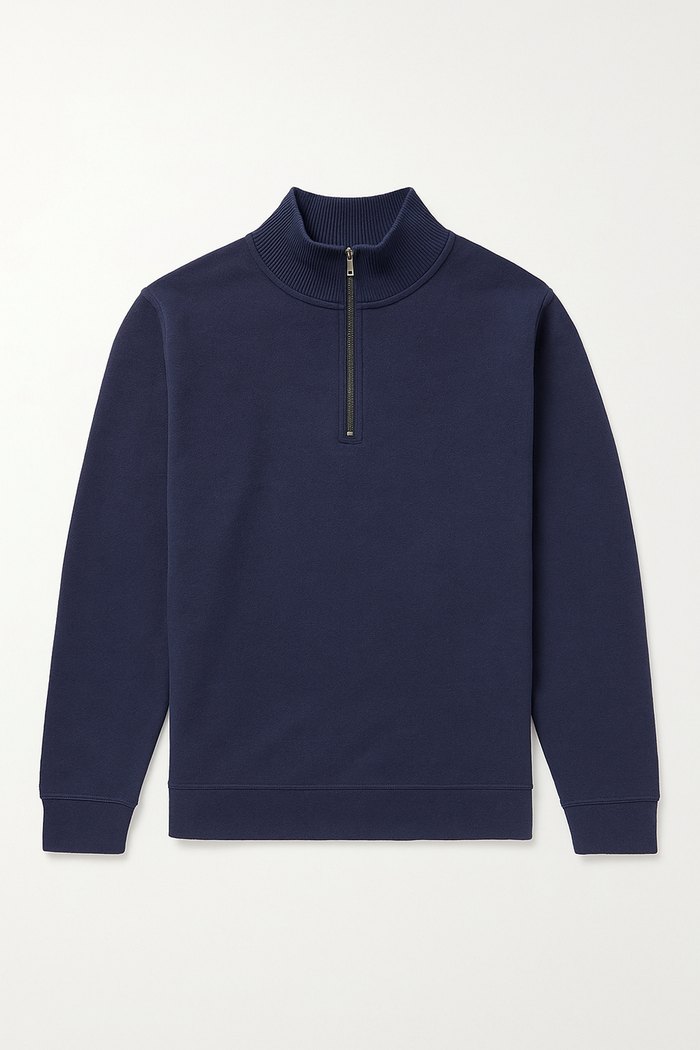 IVAR® Navy Fleece Quarter Zipper
