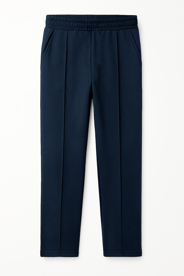 IVAR® Navy Fleece Pleated Pants