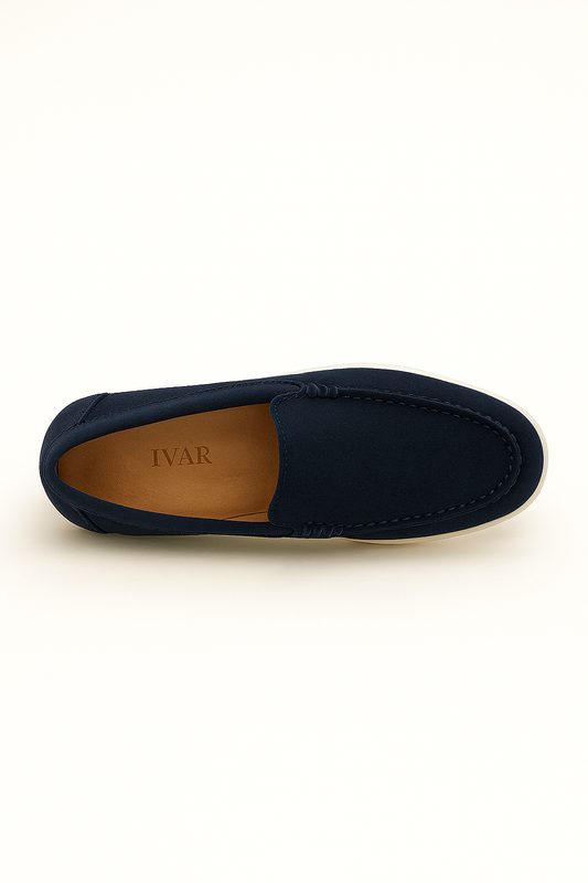 IVAR® Teal Blue Suede Loafers