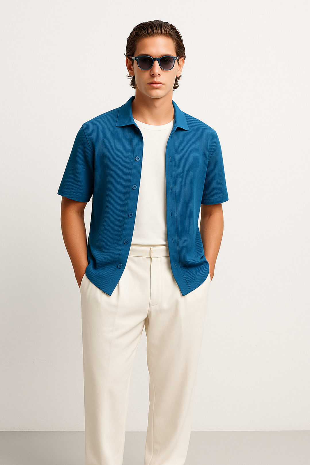 IVAR® Olympic Blue Ribbed Shirt