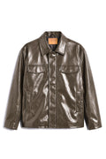 IVAR Brown Outlaw Leather Jacket - Front View - IVAR Clothing