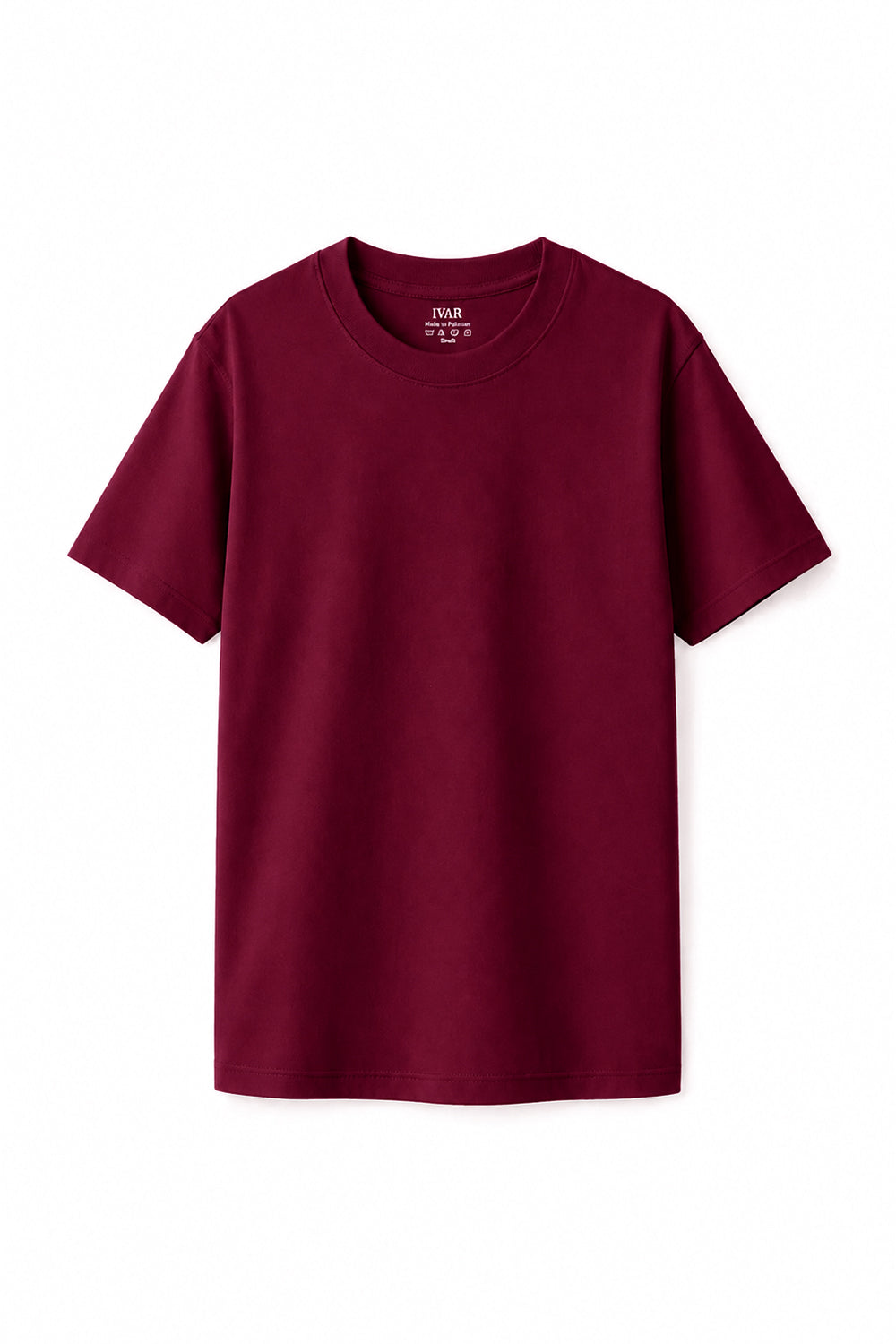 IVAR Maroon Oversized Tshirt - Front Flat Lay - IVAR Clothing