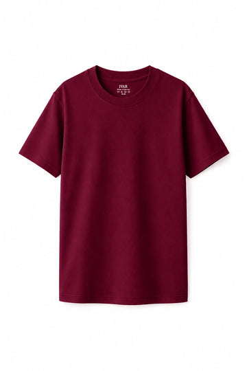 IVAR Maroon Oversized Tshirt - Front Flat Lay - IVAR Clothing