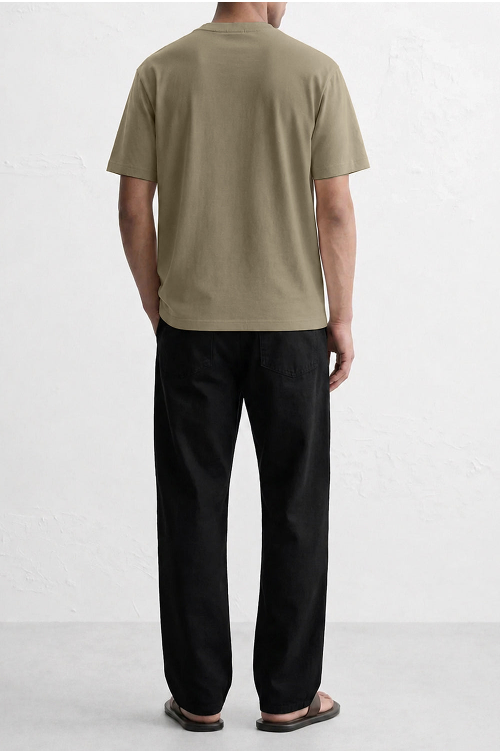 IVAR Stone Oversized Tshirt - Model Wearing, Back View - IVAR Clothing