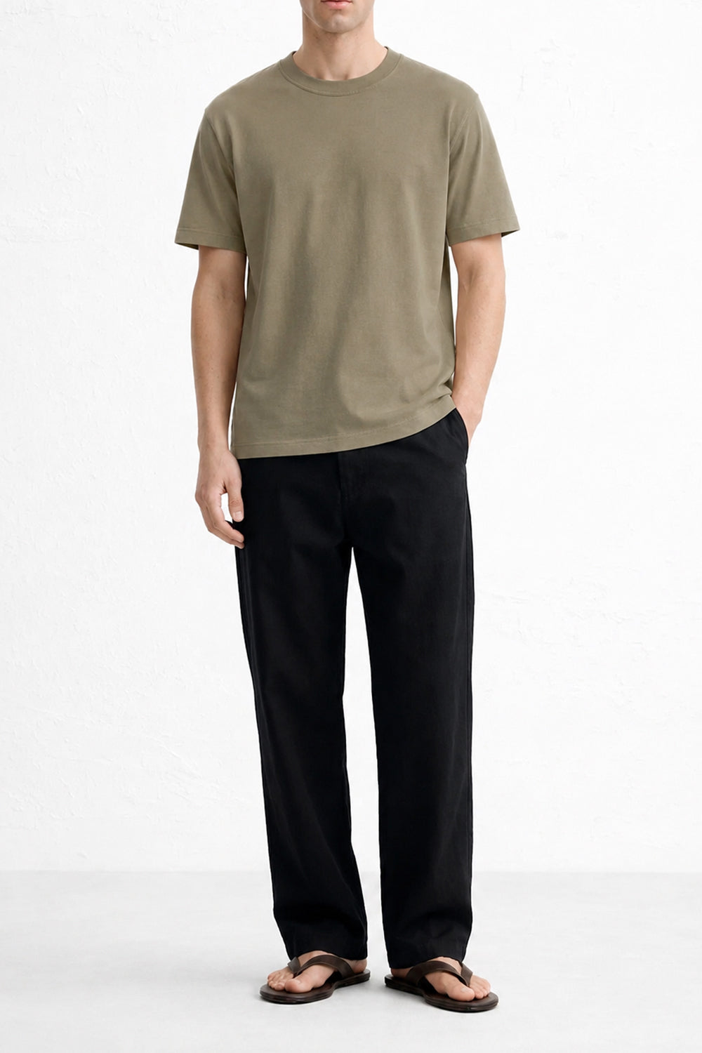 IVAR Stone Oversized Tshirt - Model Wearing, Front View - IVAR Clothing