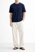 IVAR Navy Oversized T-Shirt – navy loose-fit oversized tee, view 2