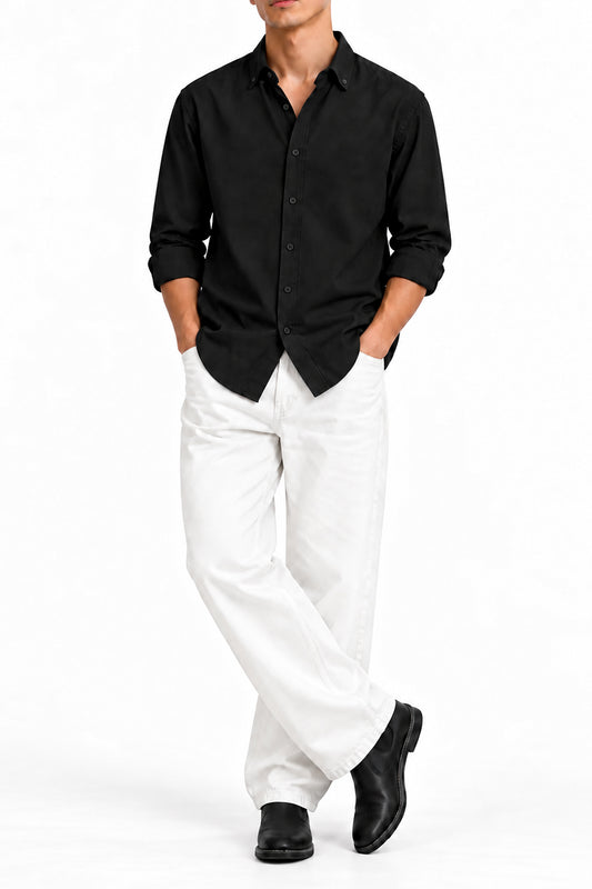 IVAR Black Oxford Shirt