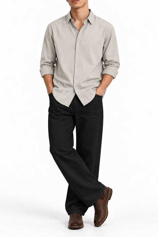 IVAR Olive Oxford Shirt - Model Wearing - IVAR Clothing