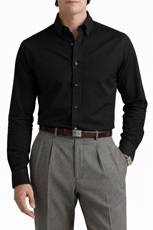 IVAR® Black Oxford Shirt