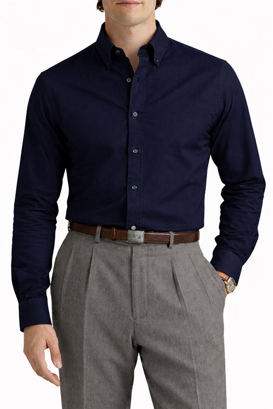 IVAR® Navy Oxford Shirt