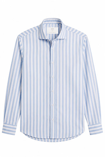 IVAR® White & Sky Striped Palermo Buttondown Shirt
