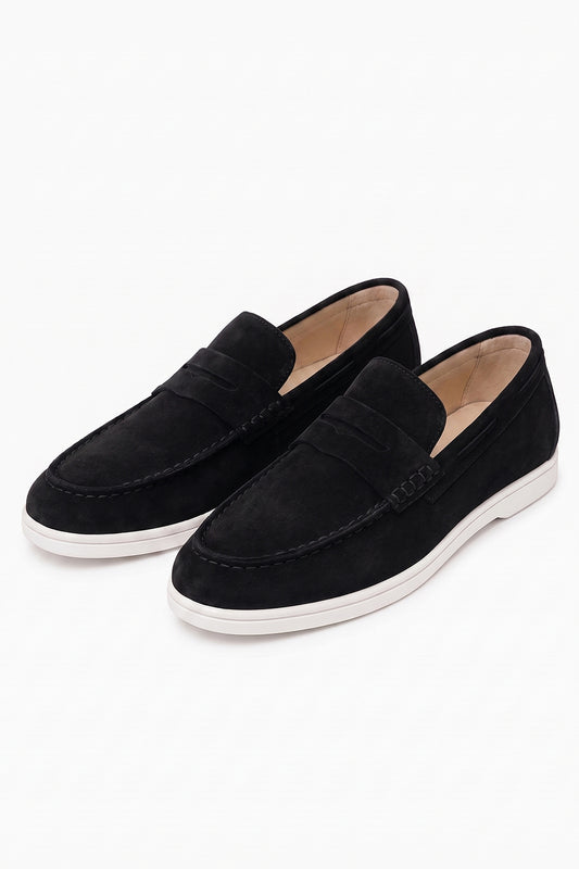IVAR Black Penny Loafers