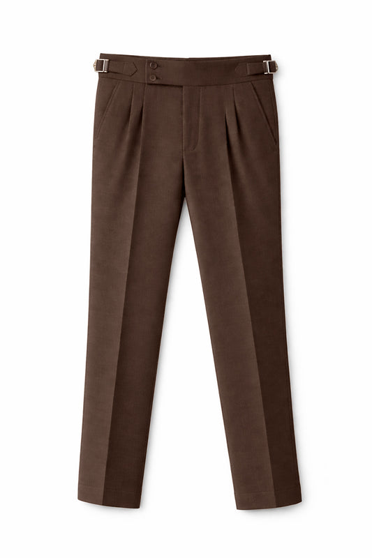 IVAR® Burnt Brown Pleated Gurkha Pants