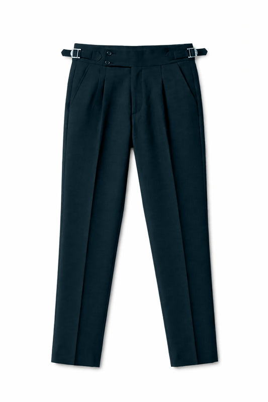 IVAR® Charcoal Green Pleated Gurkha Pants