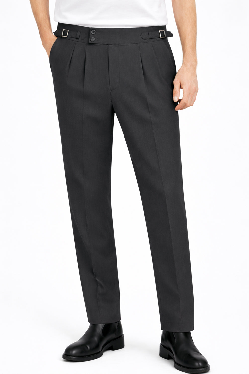 Royal Blue Pleated Gurkha Pants for Men in Pakistan | IVAR