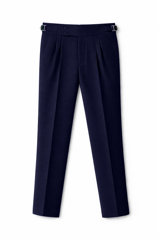 IVAR® Navy Pleated Gurkha Pants