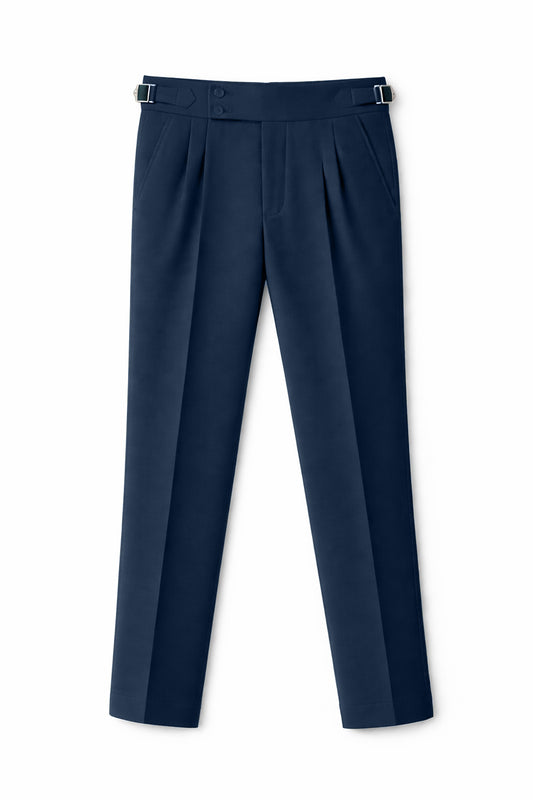 IVAR® Petrol Blue Pleated Gurkha Pants