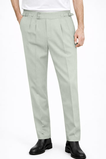 IVAR® Sage Grey Pleated Gurkha Pants