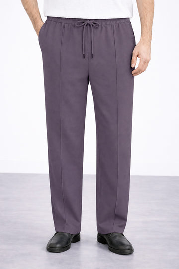 IVAR® Plum Stapered Knitted Pants