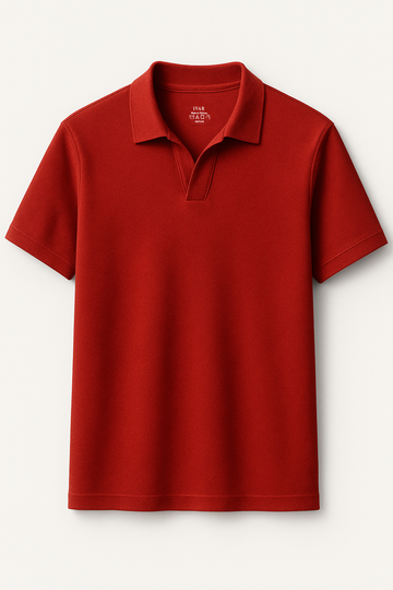 IVAR® Red Johnny Collar Polo