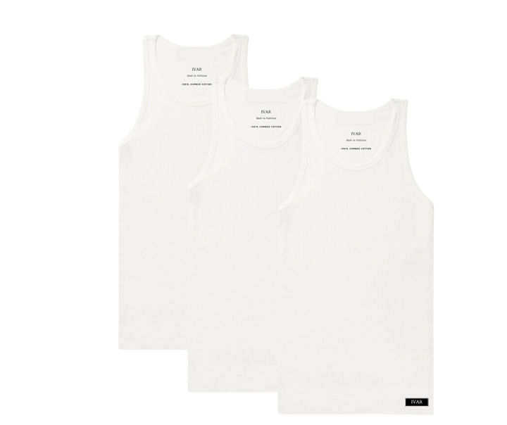 Pack of 3 Ribbed Vest (Save 12% on this Pack)