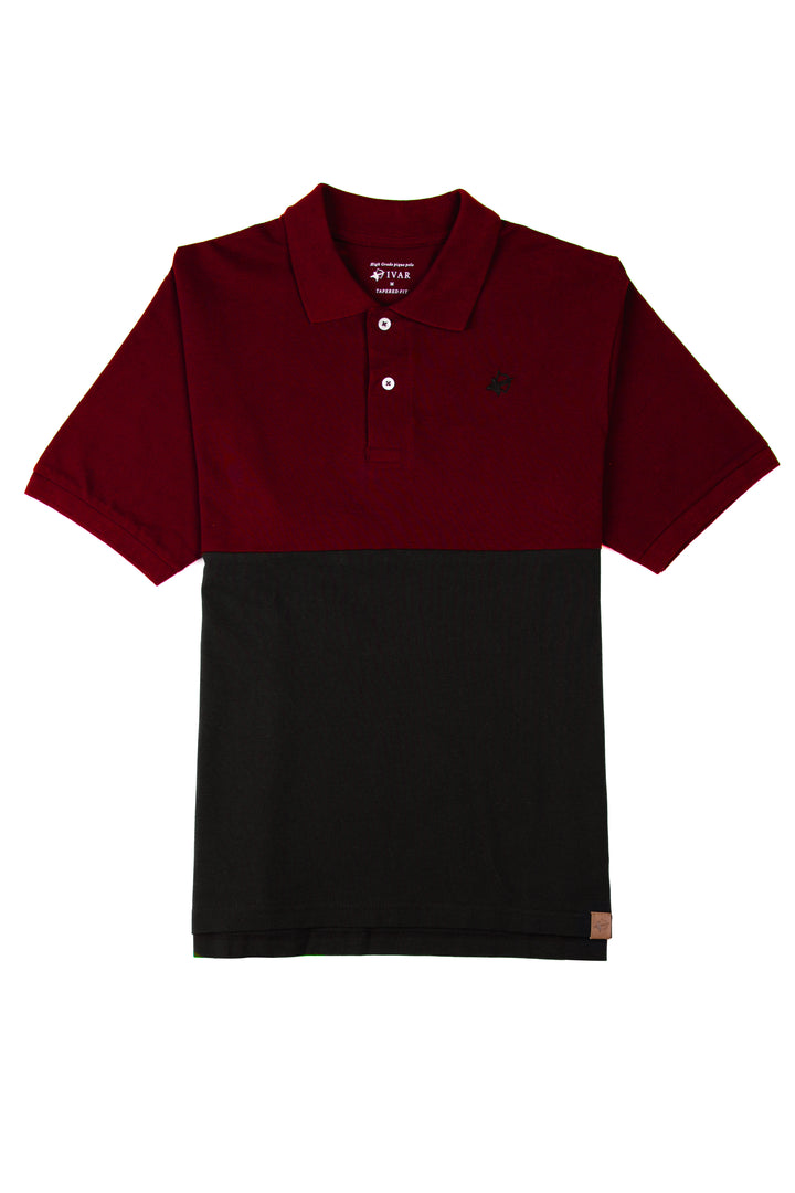 IVAR® Red & Black Duo Tone Polo