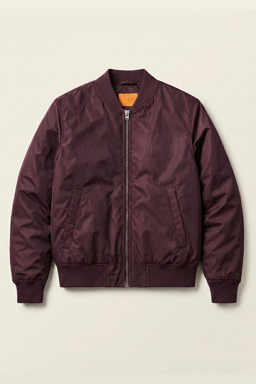IVAR® Burgundy Windshell Bomber Jacket