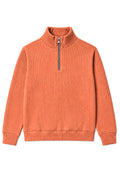 IVAR Peach Ribbed Quarter Zipper – men's peach ribbed knit quarter zipper