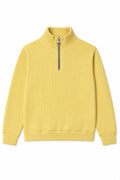 IVAR Yellow Ribbed Quarter Zipper – men's yellow ribbed knit quarter zipper