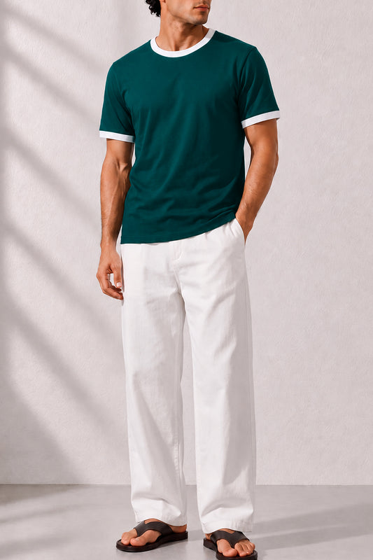 IVAR Deep Lagoon Ft White Ringer Tshirt