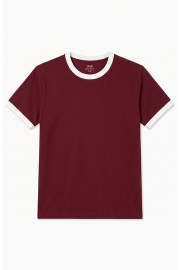 IVAR Syrah Ft White Ringer Tshirt