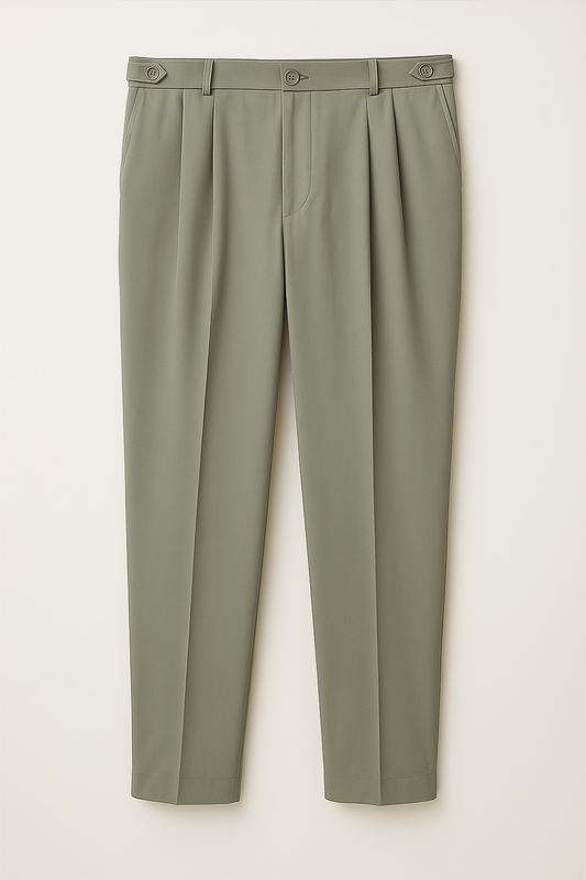 IVAR® Stone Grey Adjustable pleated pants