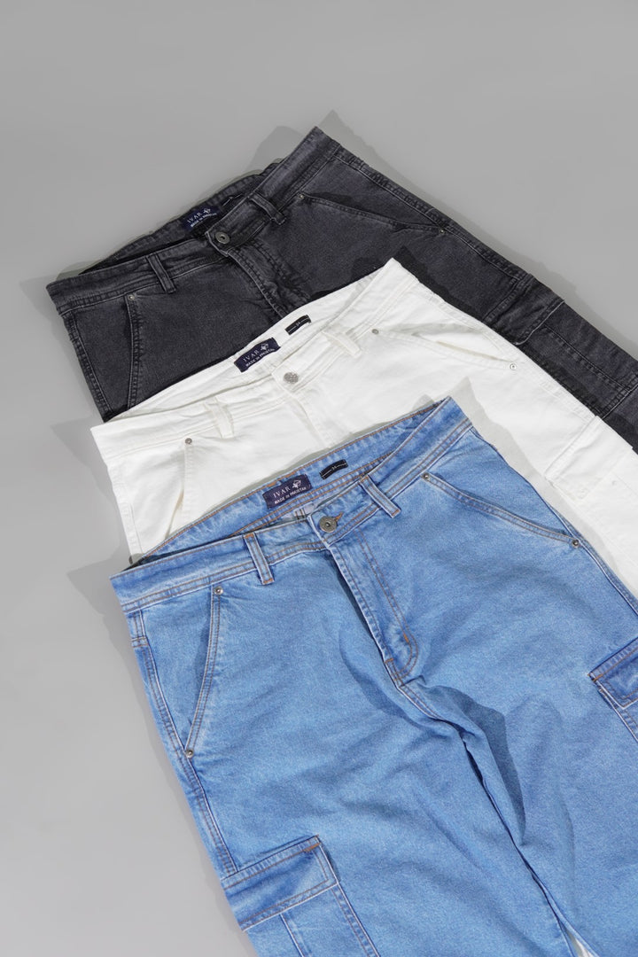 Make your own Pack of 2 IVAR® Relaxfit Denim Cargos (Save 10% on Packs)