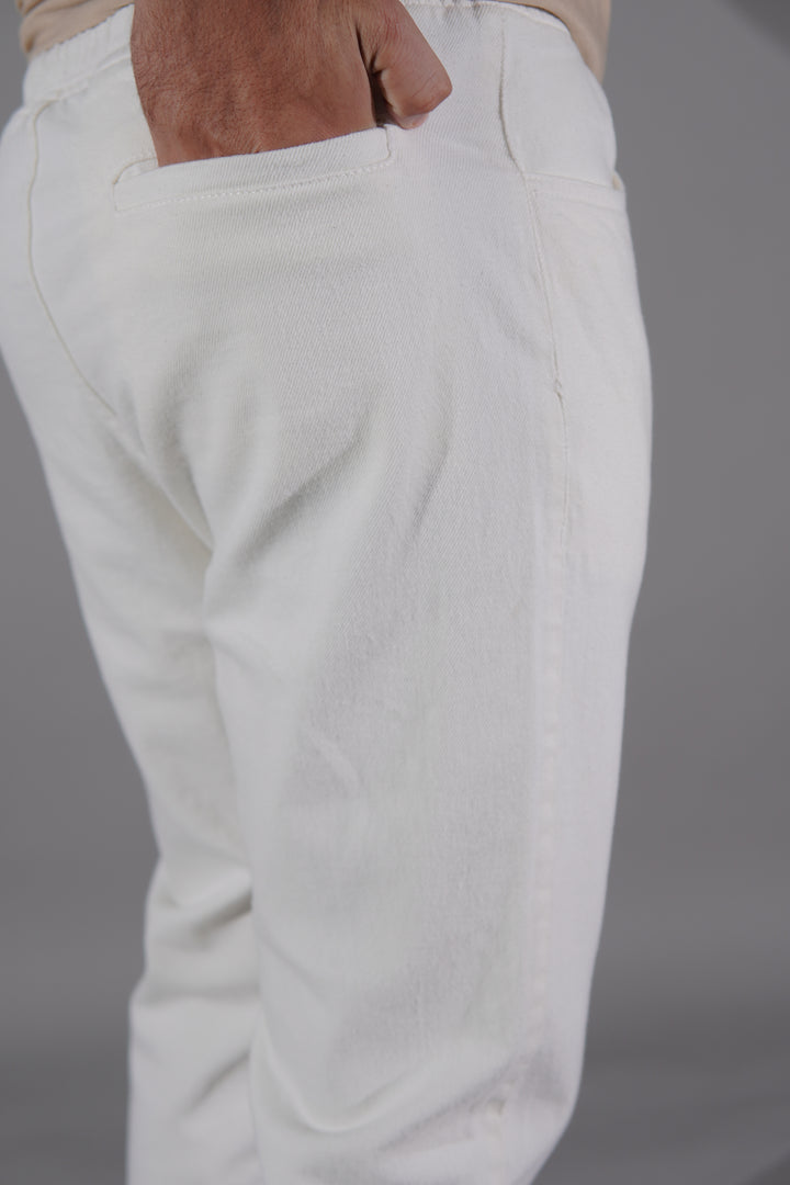 IVAR® AO White Denim Joggers