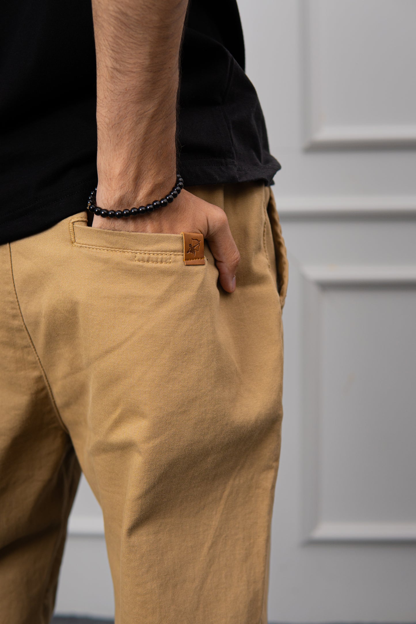 IVAR® Camel Brown Enzyme Wash Chino Joggers