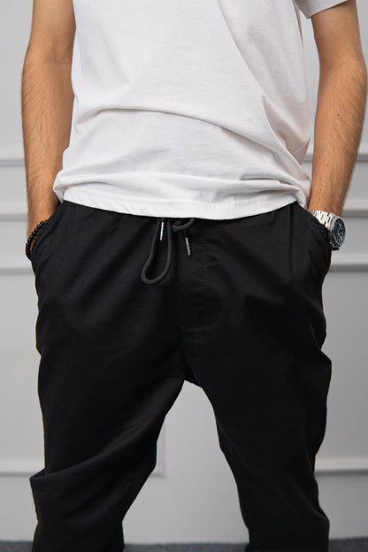 IVAR® Black Enzyme Wash Chino Joggers