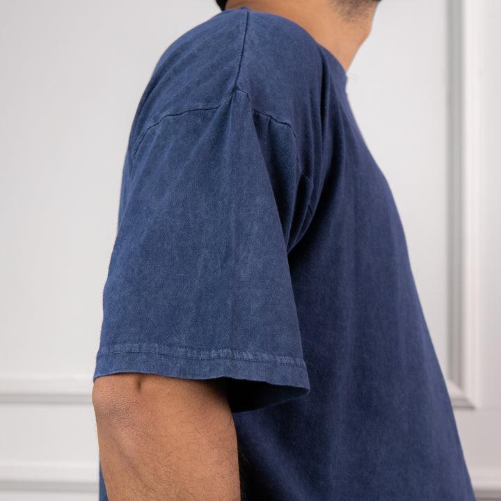 IVAR® Blue Oversized Acid-Washed T-Shirt