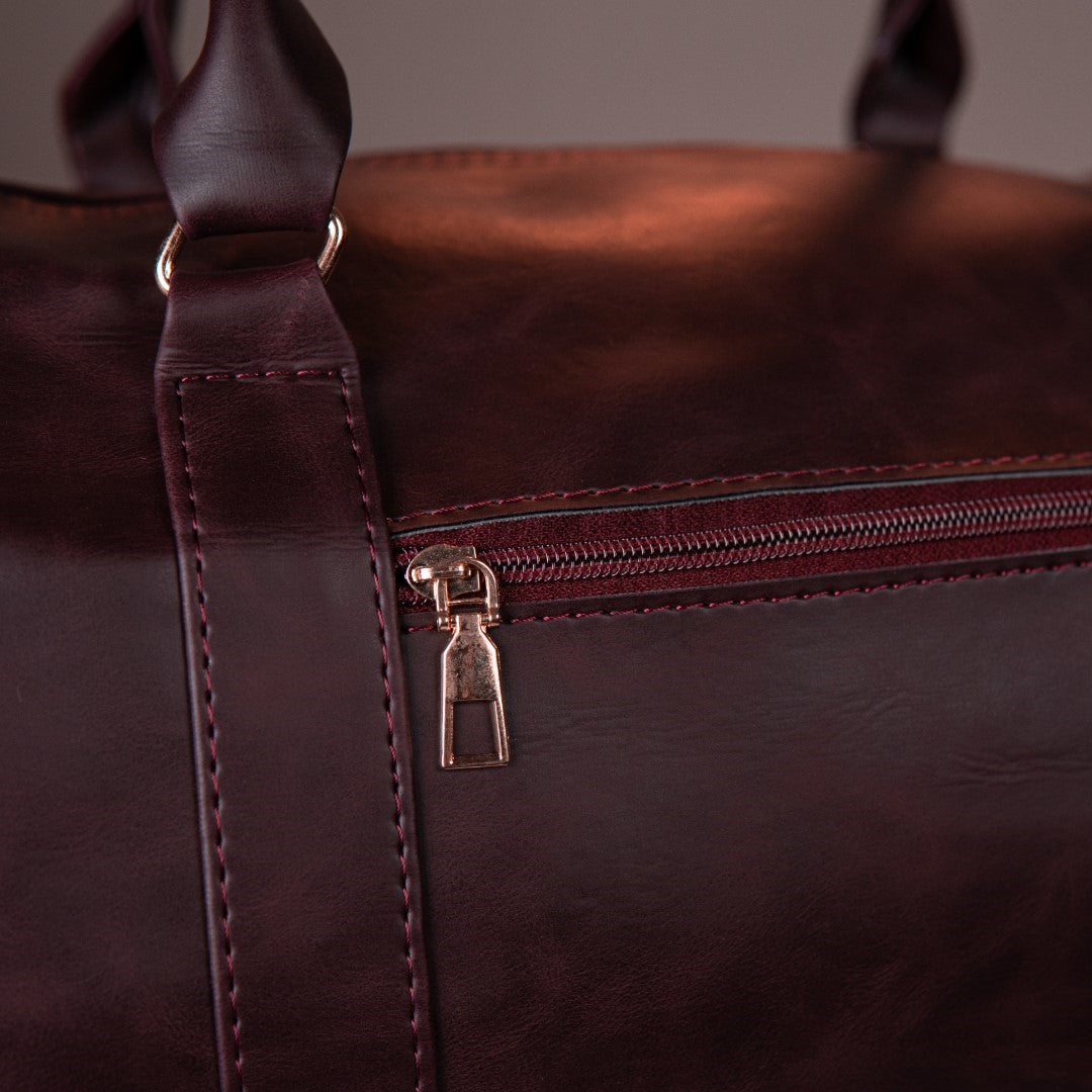 IVAR® Burgundy Vintage Duffle Bag